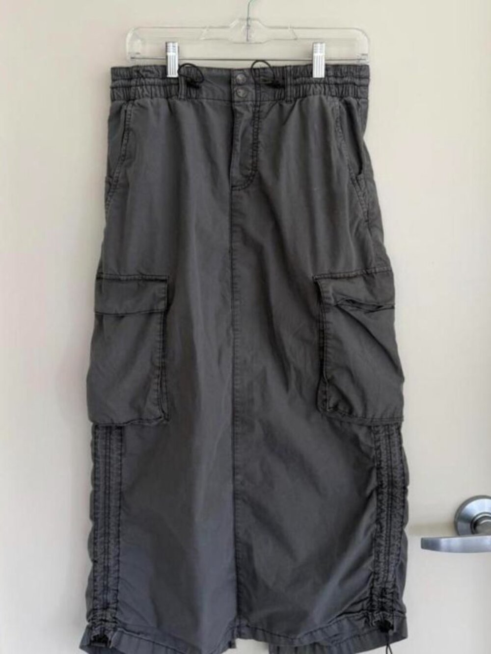Edikted Grey Cargo Pants with Adjustable Waist